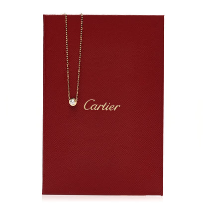 Cartier 18K Yellow Gold Diamond LM D'Amour Pendant Necklace 5 of 5