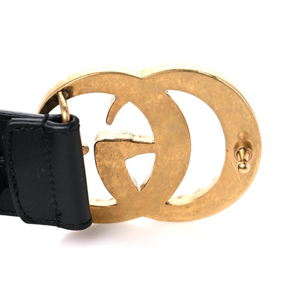 Gucci Moon Calfskin Pearl Double G 40mm Belt 80 32 Black Cream 5 of 5