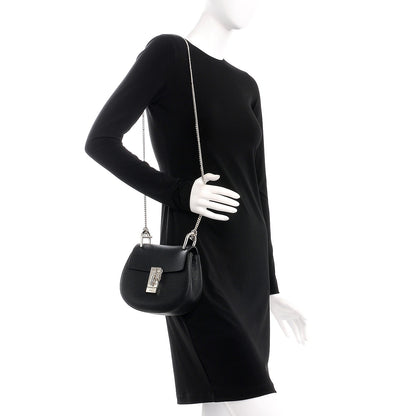 Chloe Grained Lambskin Mini Drew Shoulder Bag Black 2 of 7