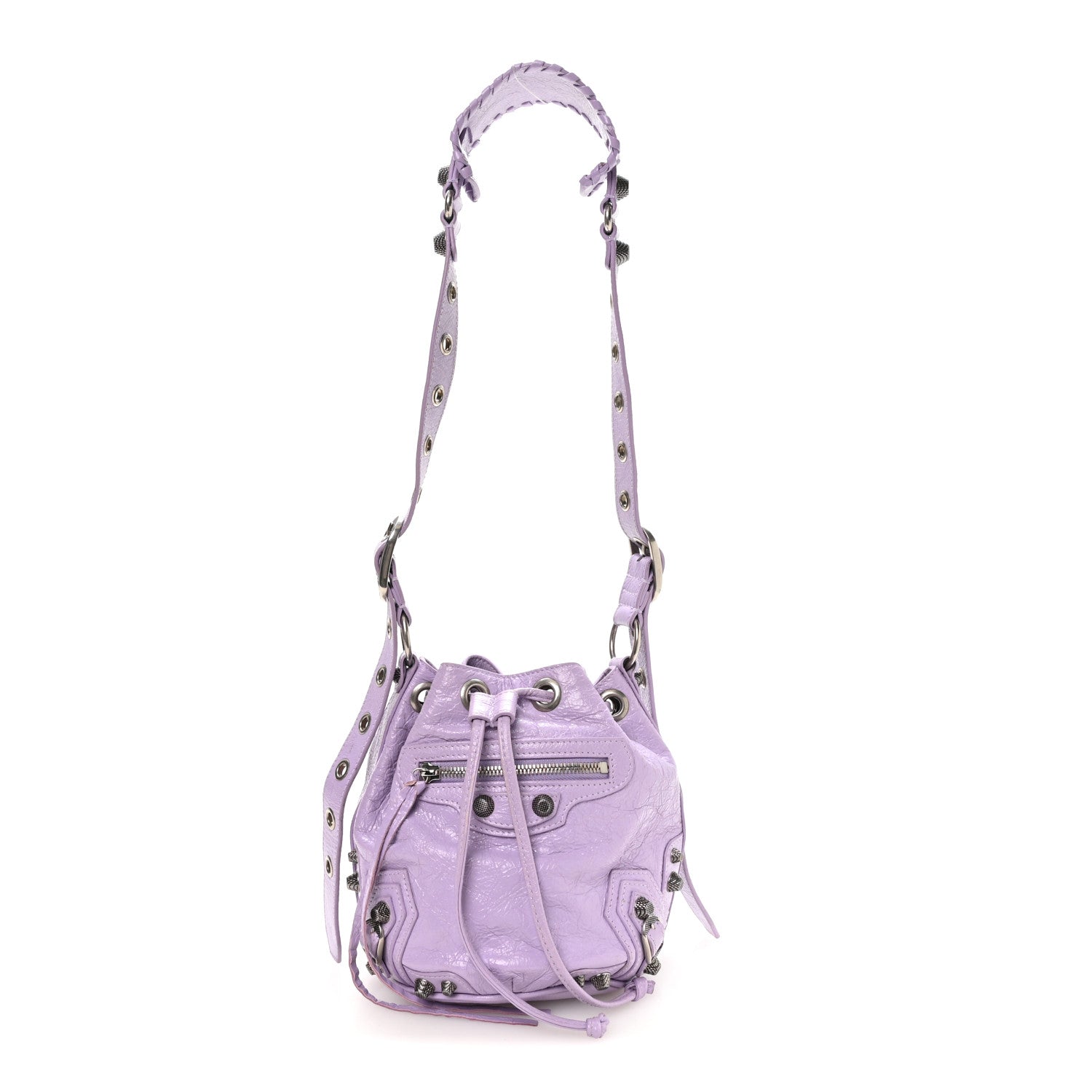 Balenciaga Agneau Arena Le Cagole Bucket Bag XS Lilac 1 of 10