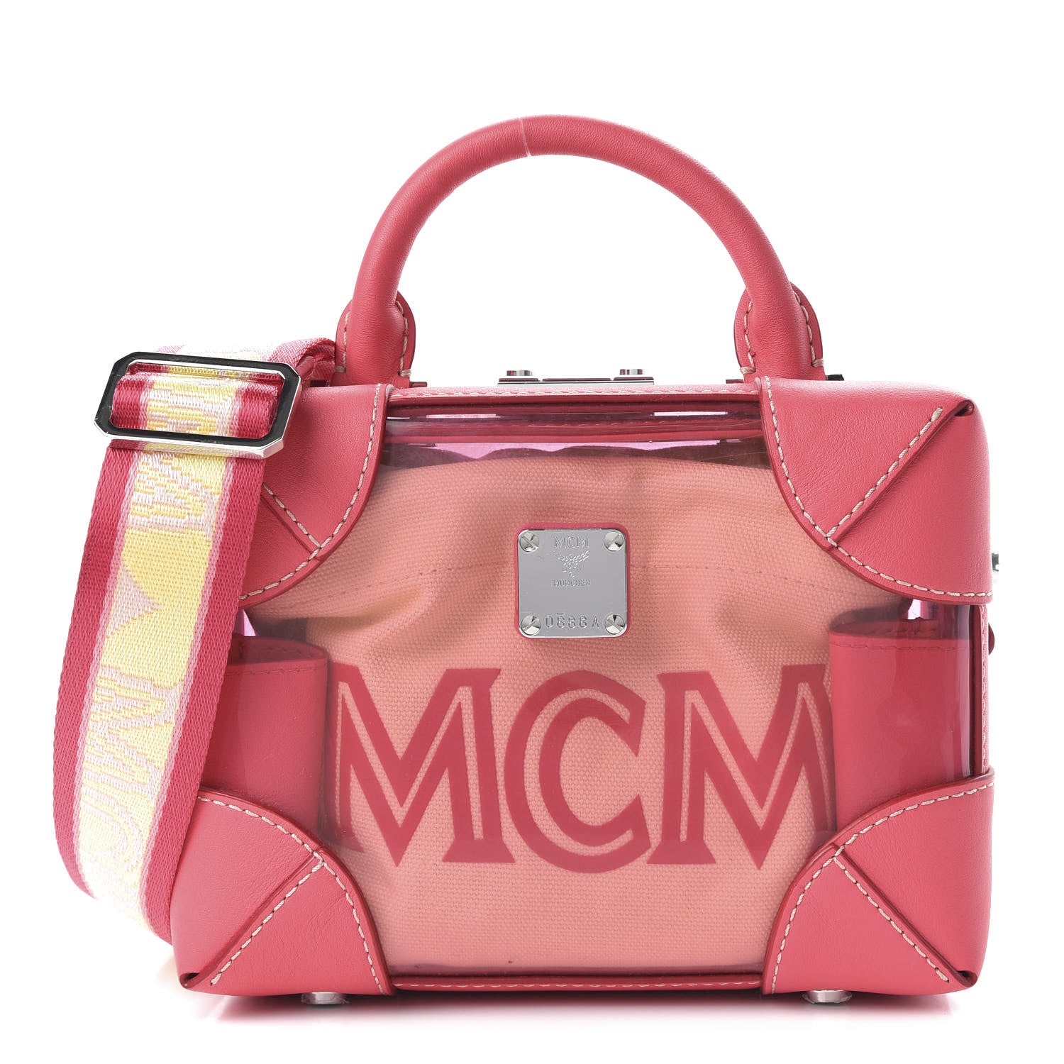 MCM Transparent Small E/W Soft Berlin Crossbody Hologram Teaberry 1 of 10