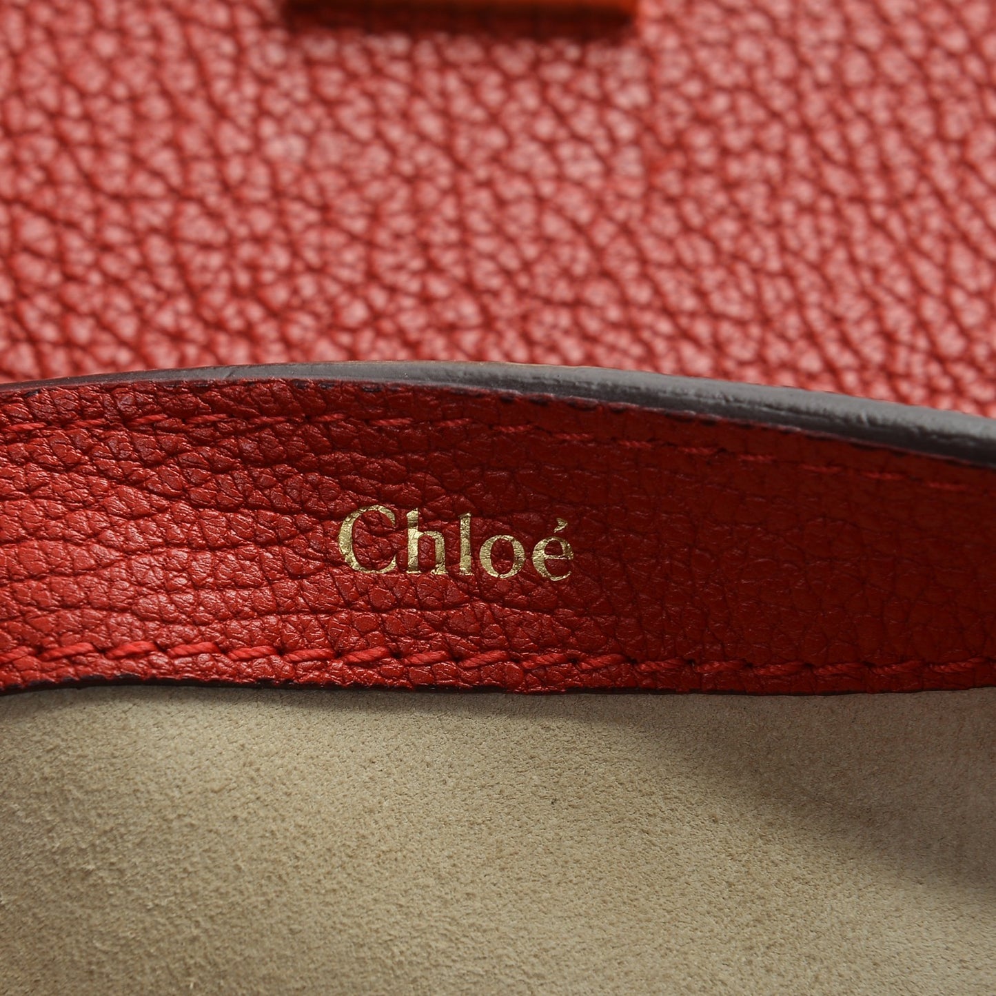 Grained Calfskin Drew Folded Clutch Red