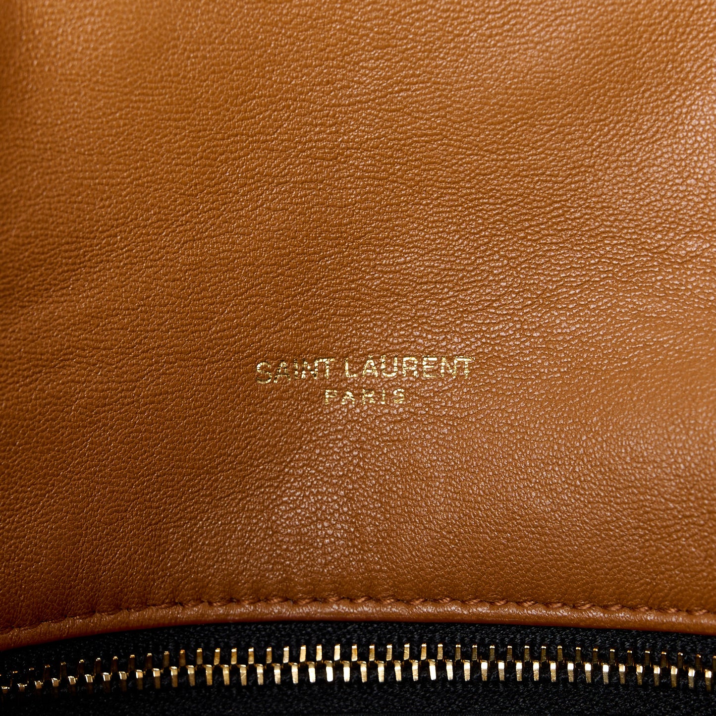 Lambskin Quilted Small Loulou Puffer Monogram Chain Satchel Dark Honey