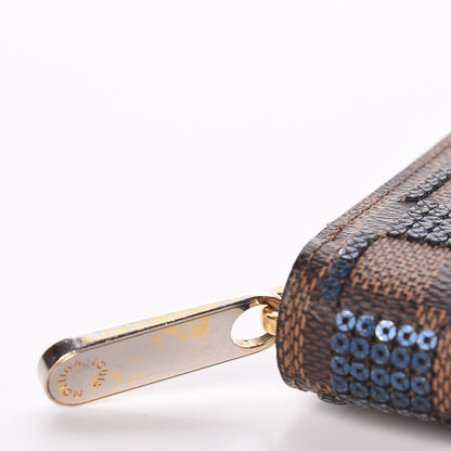 Louis Vuitton Damier Paillettes Zippy Wallet Blue 8 of 9