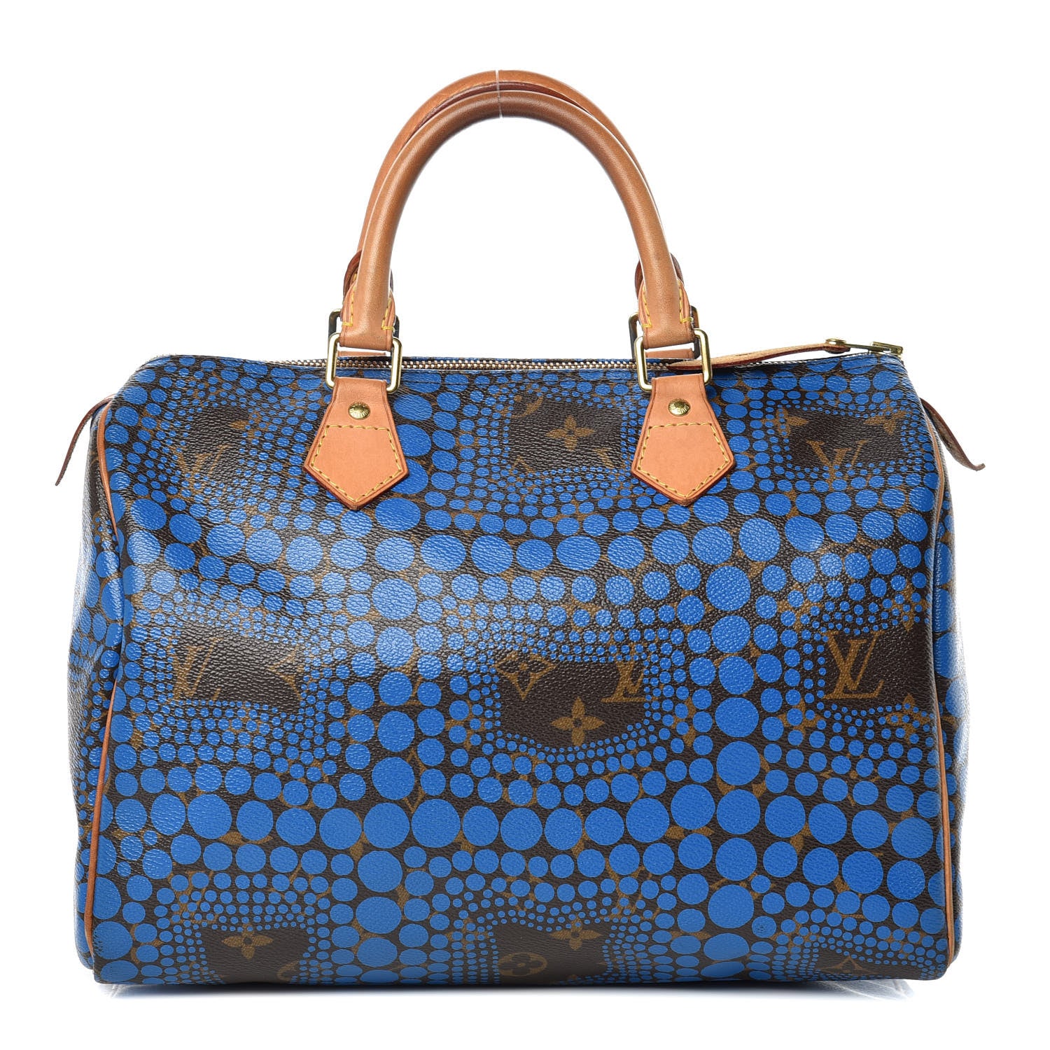 Louis Vuitton Monogram Kusama Town Speedy 30 Blue 1 of 14