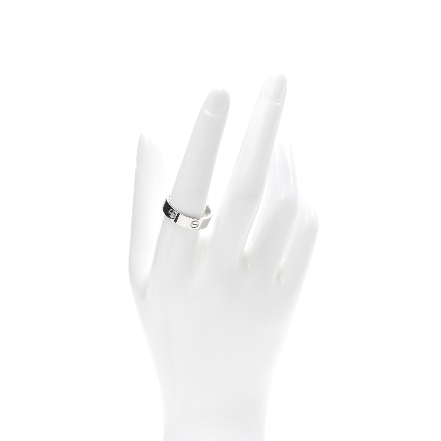 Cartier 18K White Gold 5.5mm LOVE Ring 59 8.75 2 of 5