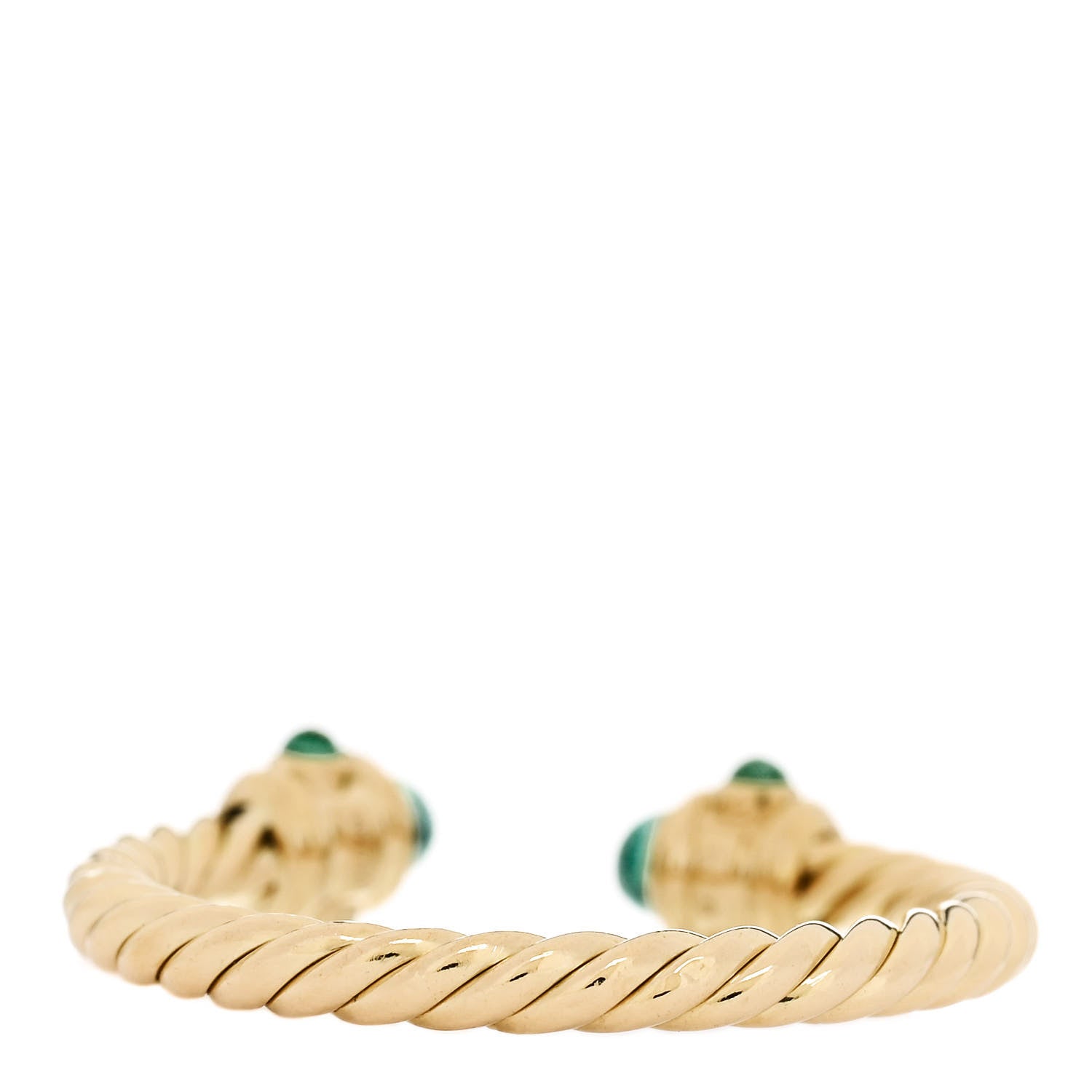 David Yurman 18K Yellow Gold Emerald Renaissance Ring 54 7 3 of 5