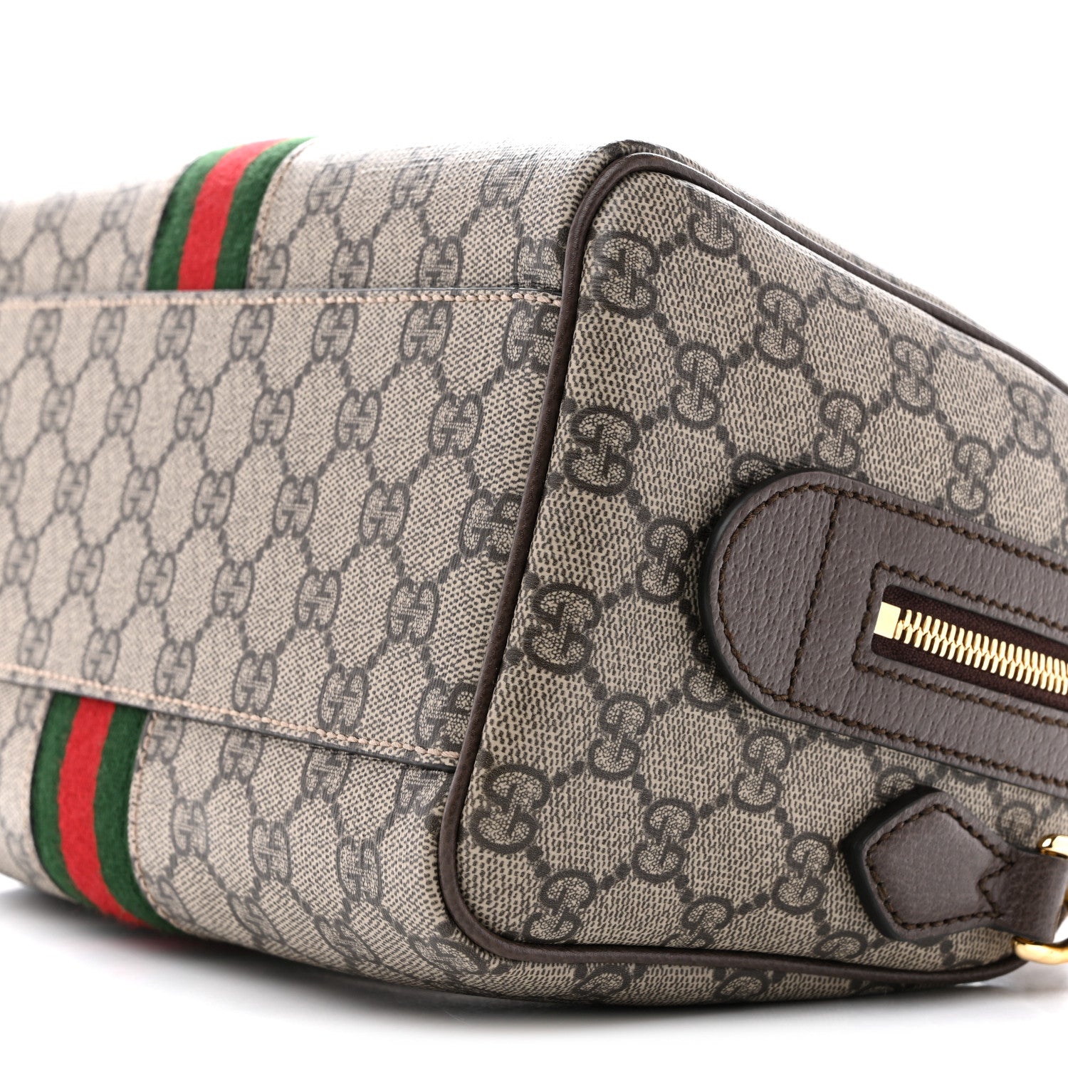 Gucci GG Supreme Monogram Web Small Ophidia Top Handle Bag Beige Ebony 10 of 14