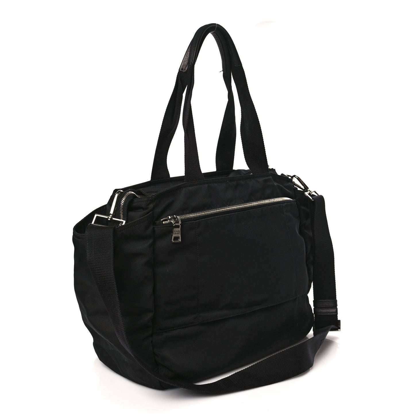 Tessuto Nylon Vela Diaper Bag Black