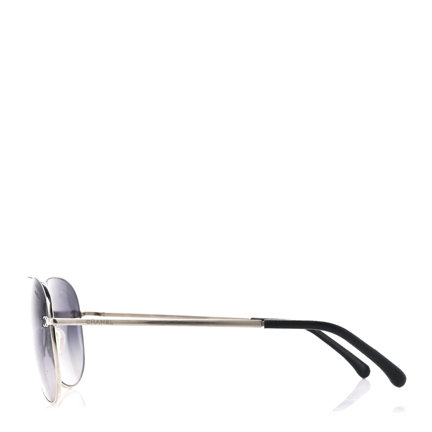 Metal Polarized CC Aviator Sunglasses 4189-T-Q Silver