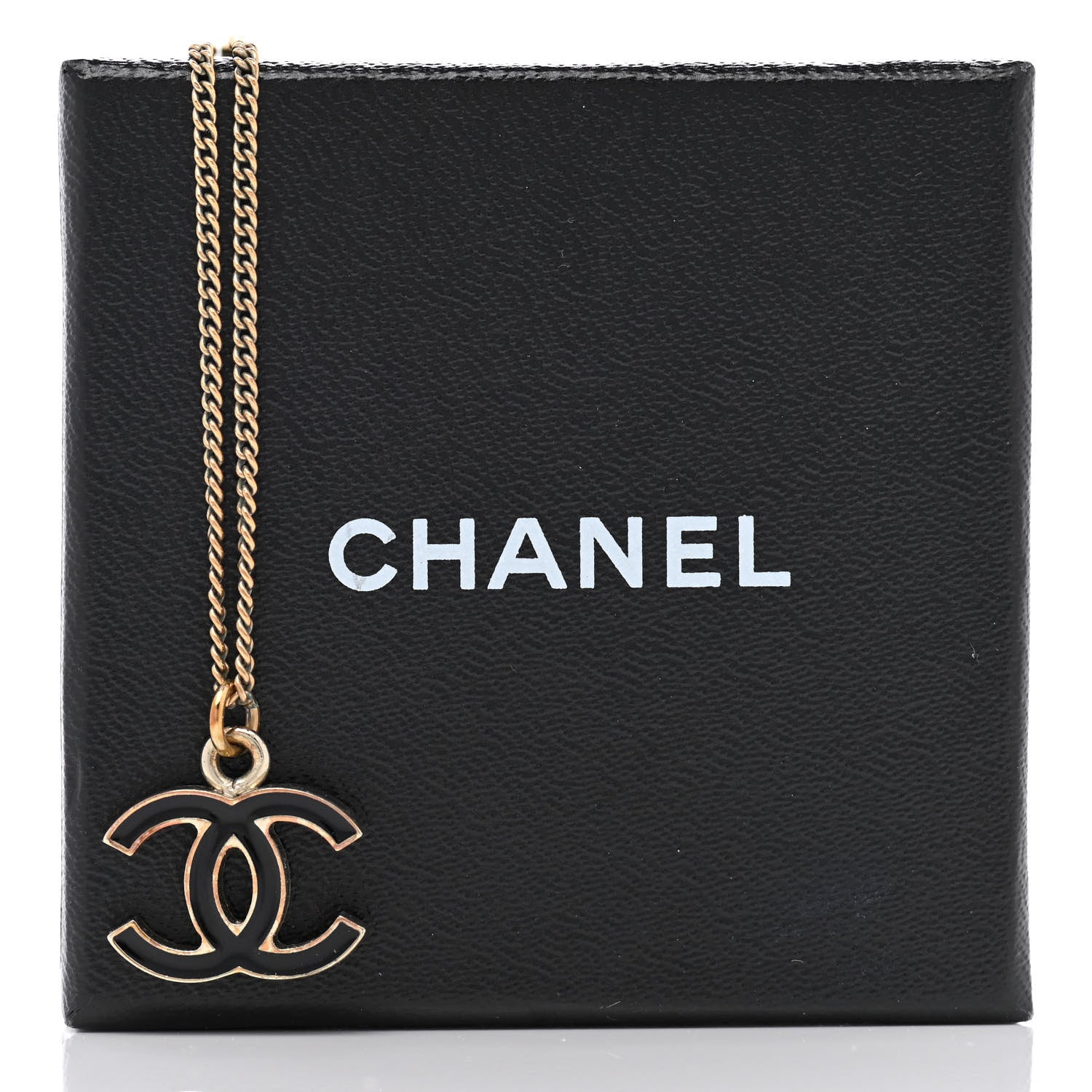 Chanel Metal Enamel CC Chain Necklace Gold Black 7 of 7