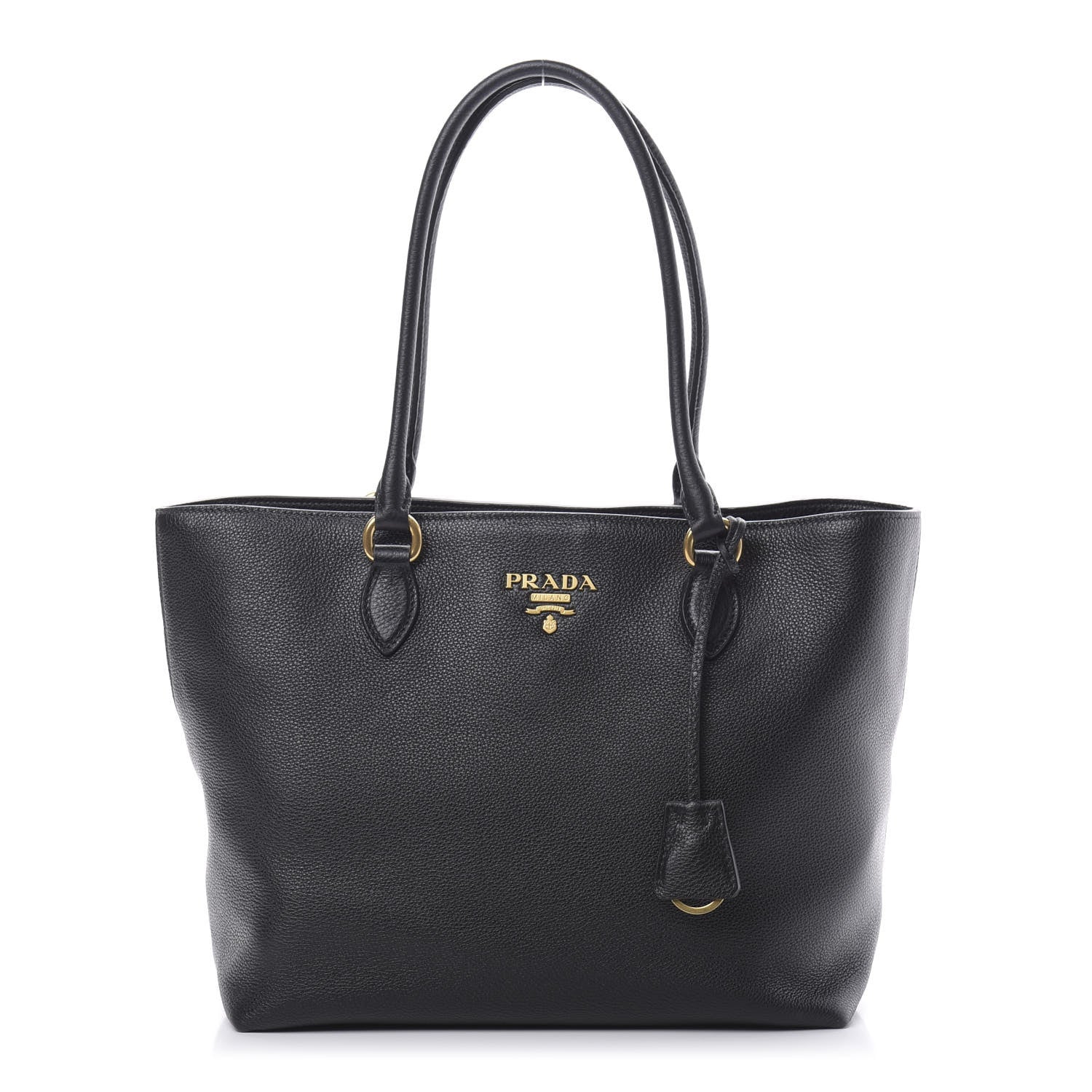 Prada Vitello Daino Tote Black 1 of 11