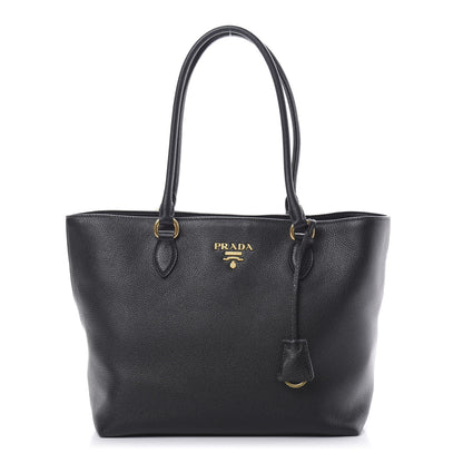 Prada Vitello Daino Tote Black 1 of 11