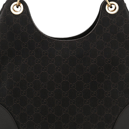 Gucci Denim Monogram Hobo Brown 8 of 10