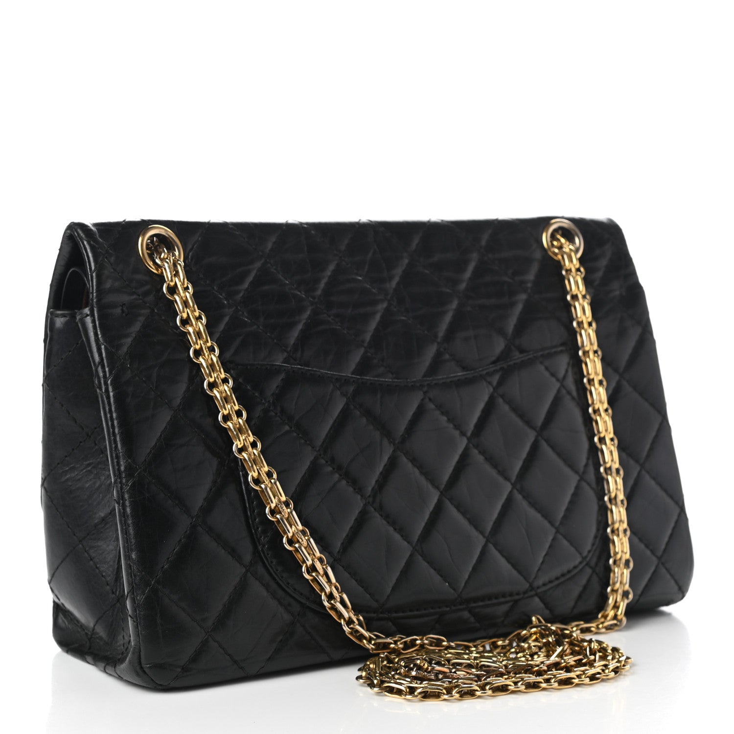 Chanel Aged Calfskin Quilted 2.55 Reissue 226 Flap Navy Blue 3 of 11