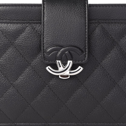 Chanel Caviar Quilted CC Box Strap Pouch Black 10 of 11