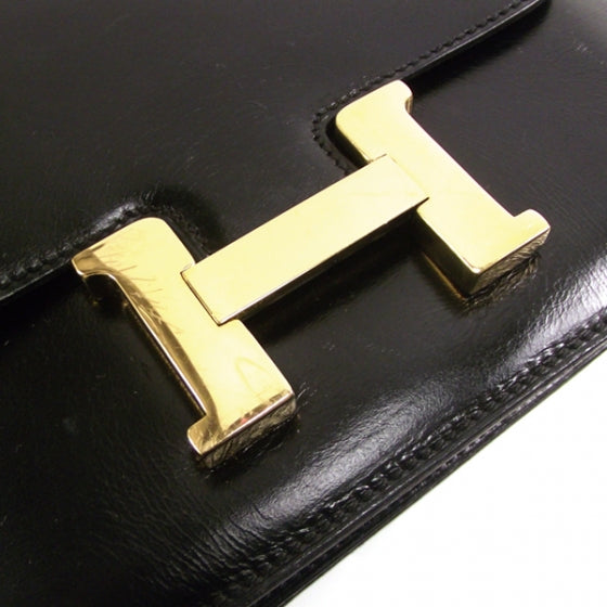 Hermes Box Leather Mini Constance 19 Black 6 of 9
