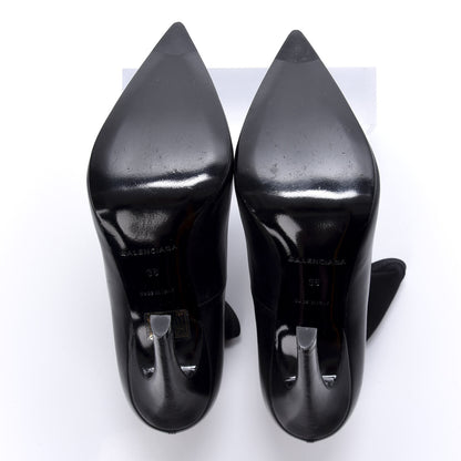 Balenciaga Calfskin Jersey Crepe Extreme Pointed Toe Knife Booties 36 Black 5 of 8