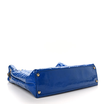 Chanel Patent Puzzle Tote Electric Blue 4 of 11