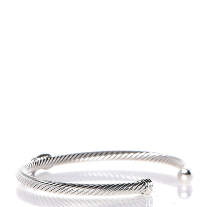 David Yurman Sterling Silver Diamond 4mm X Cable Bracelet 3 of 6