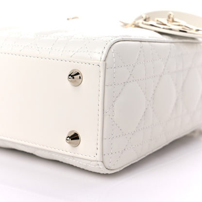 Christian Dior Lambskin Cannage Small Lady Dior White 8 of 9