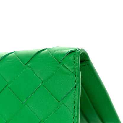 Bottega Veneta Calfskin Intrecciato Flap Card Case Parakeet 10 of 13