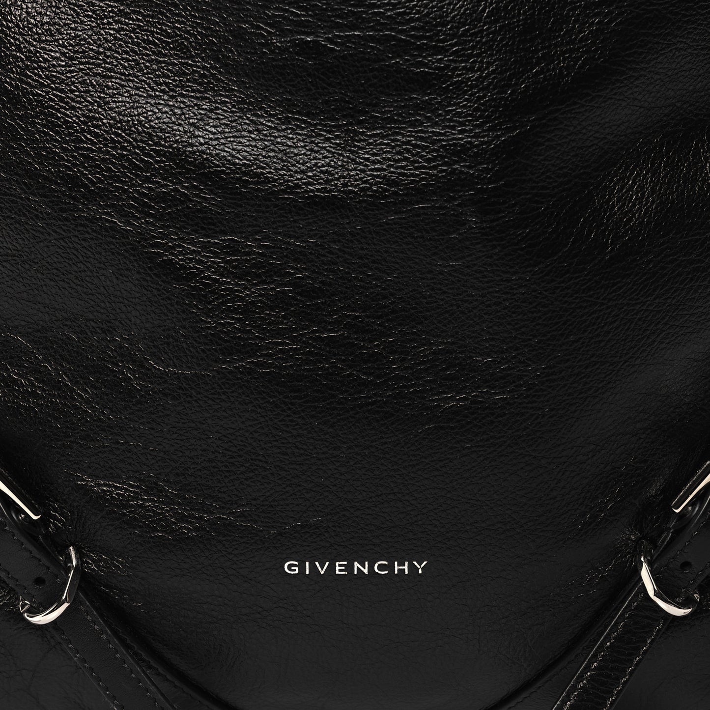 Tumbled Calfskin Corset Medium Voyou Bag Black