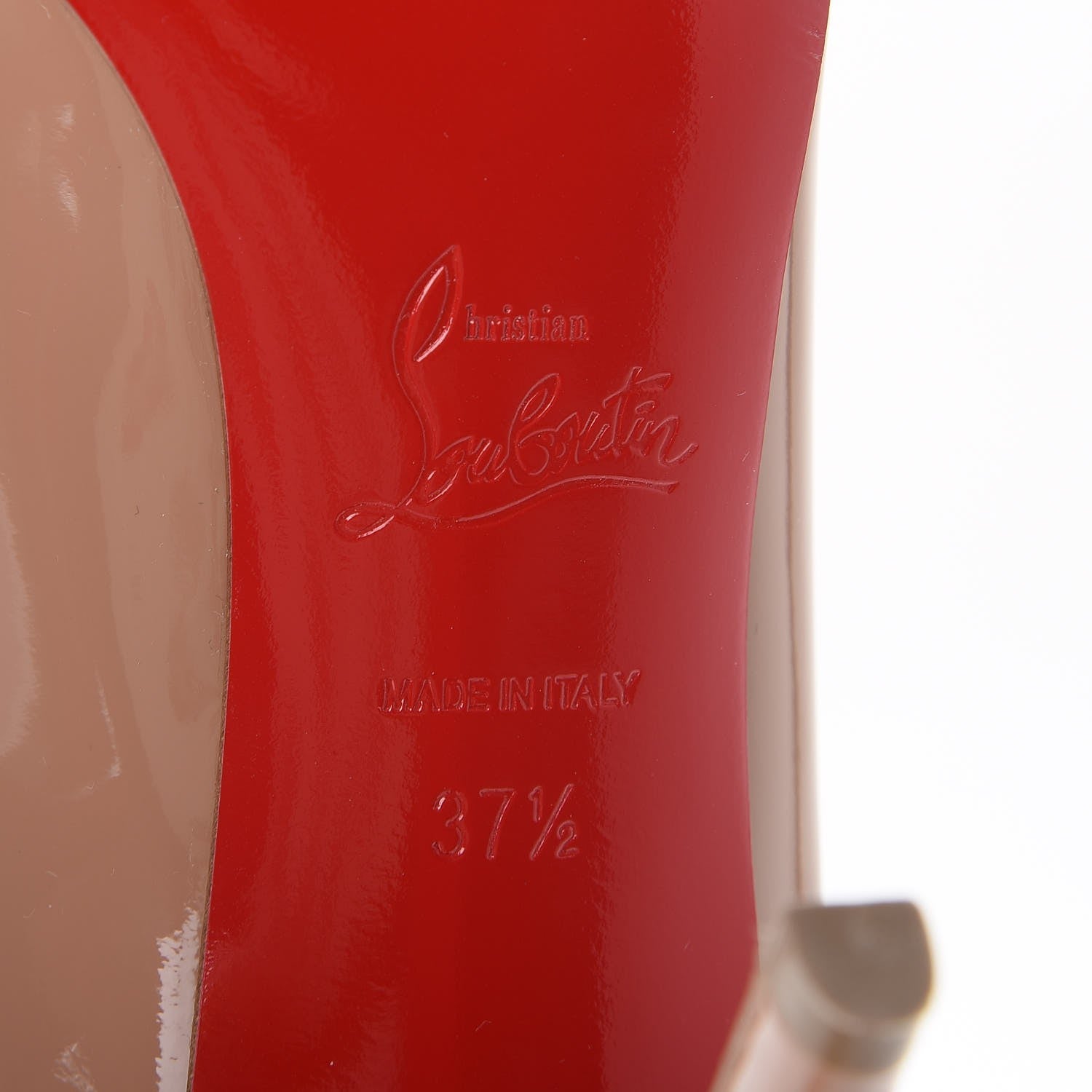 Christian Louboutin Patent Pigalle 100 Pumps 37.5 Nude 6 of 9