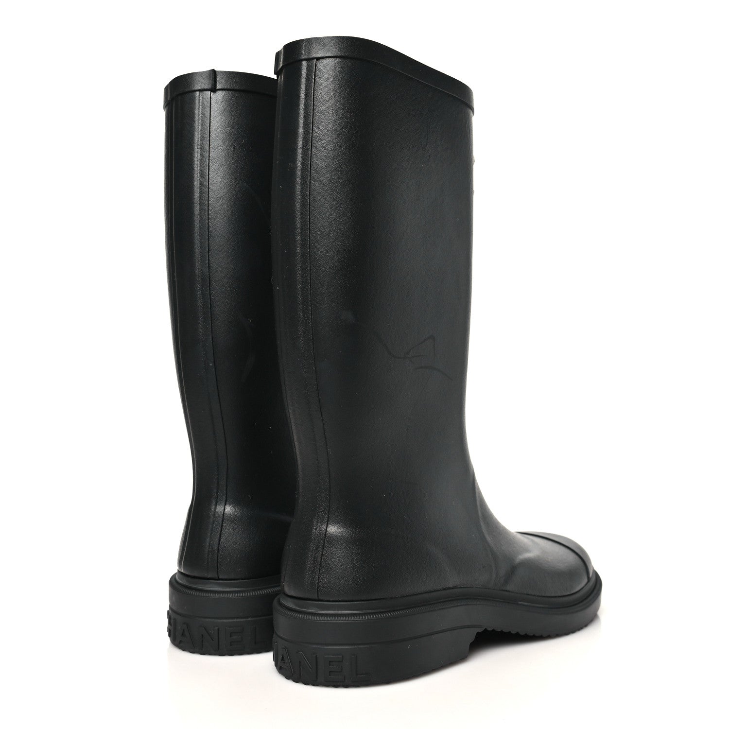 Chanel Caoutchouk CC High Boots 41 Black 5 of 10