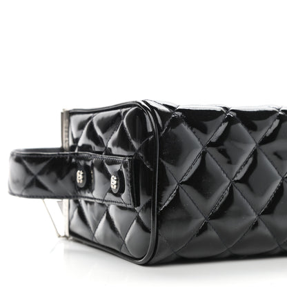 Chanel Patent Quilted Vanity Clutch Black 10 of 12
