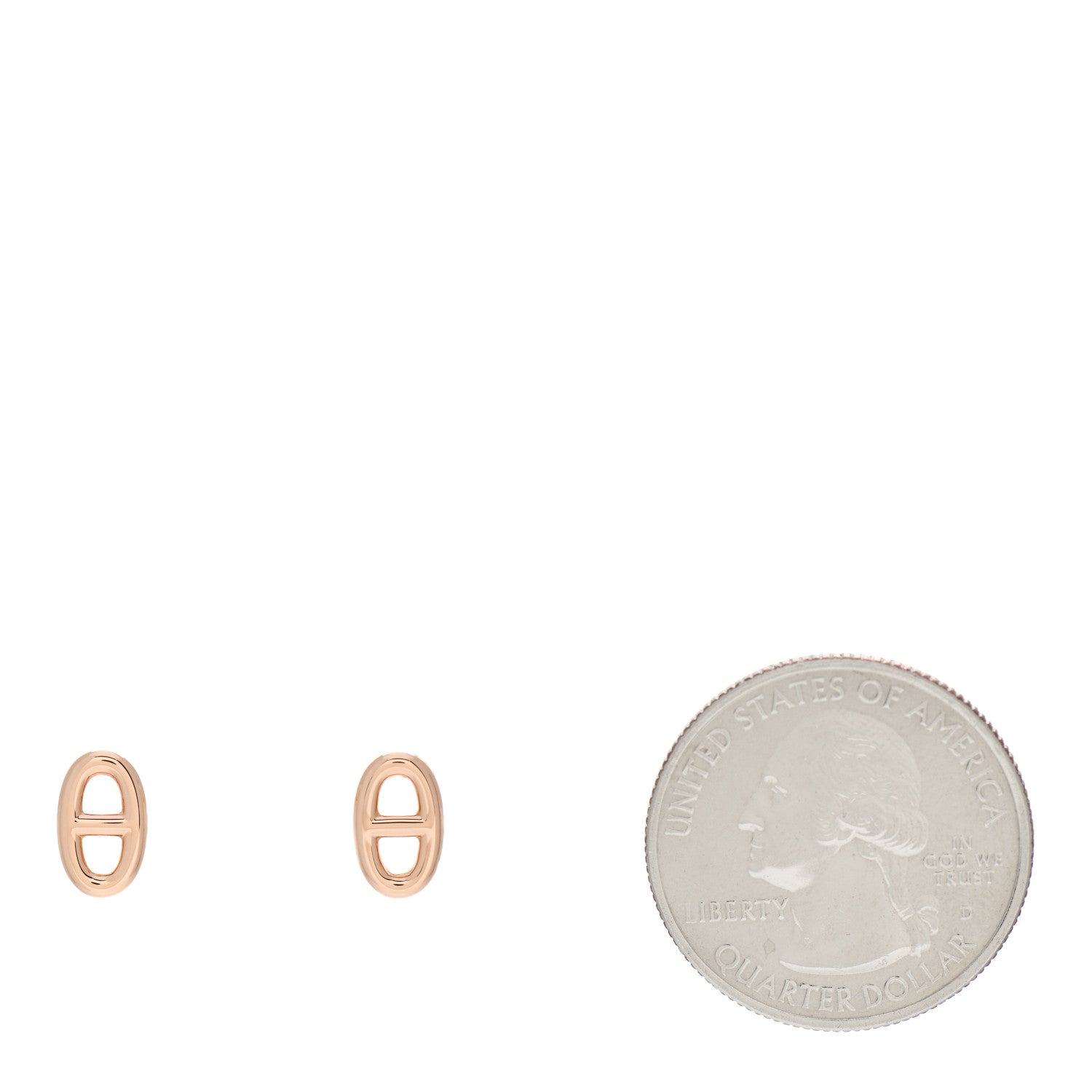 Hermes 18K Rose Gold TPM Farandole Stud Earrings 2 of 6