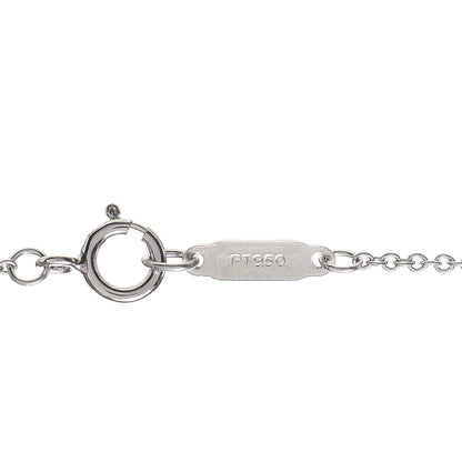 Tiffany Platinum Diamond Large Heart Lock Pendant Necklace 4 of 6