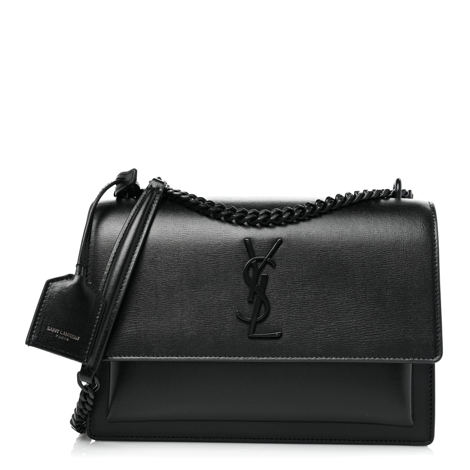 Saint Laurent Calfskin Medium Monogram Monochrome Sunset Black 1 of 8