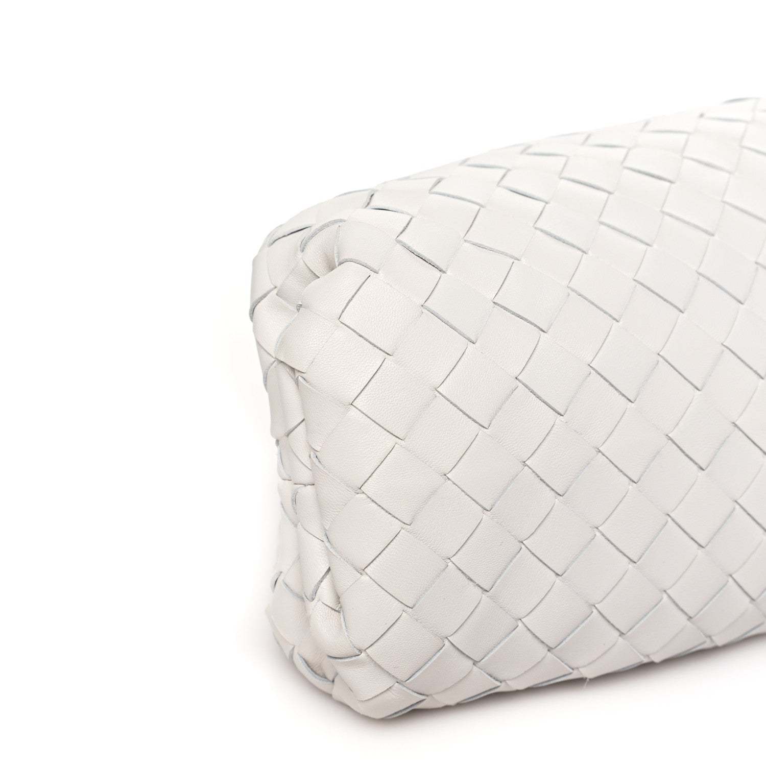 Bottega Veneta Nappa Maxi Intreccio The Pouch Oversized Clutch Chalk 8 of 9