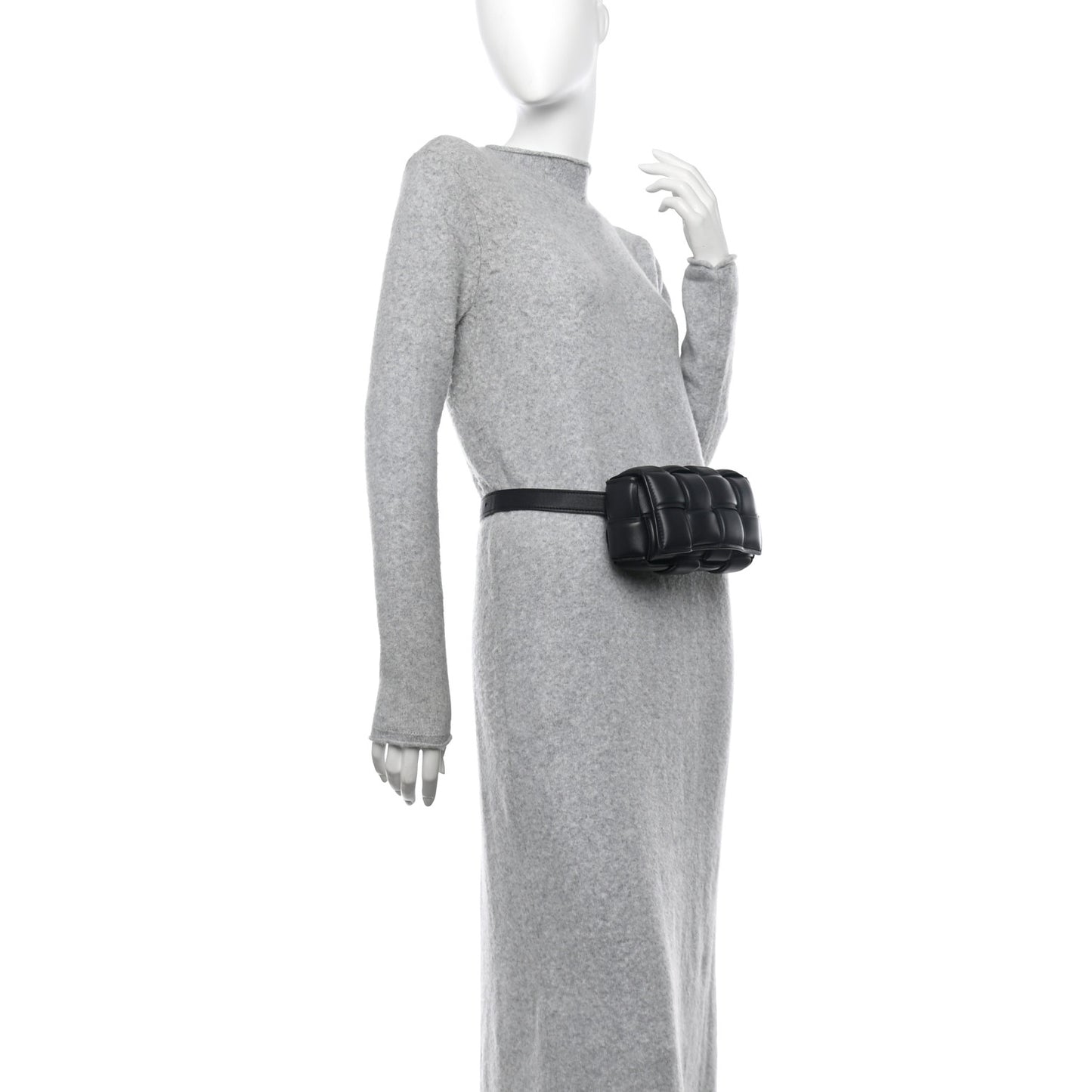 Nappa Maxi Intrecciato Padded The Belt Cassette Bag Black