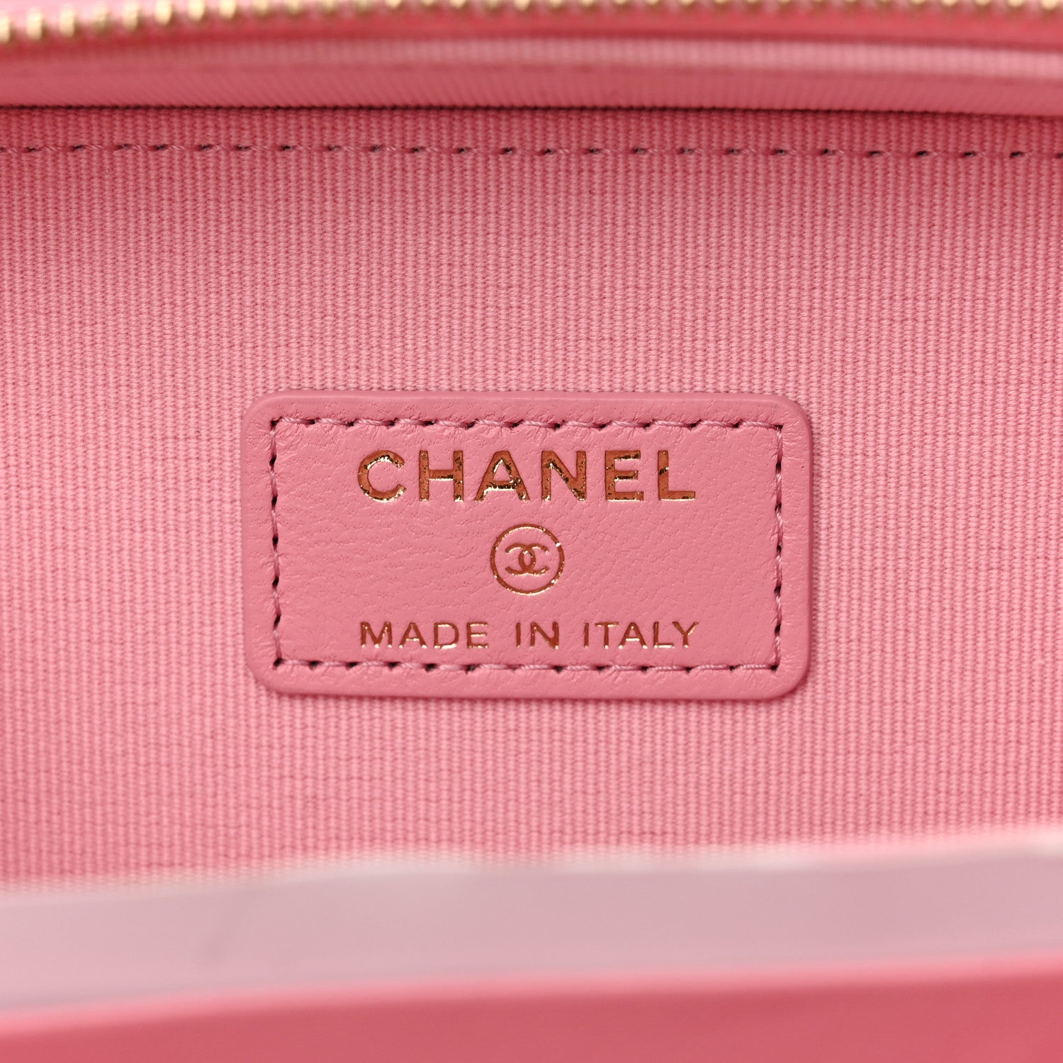 Chanel Lambskin Quilted Chain Top Handle Vanity Case Light Pink 6 of 11