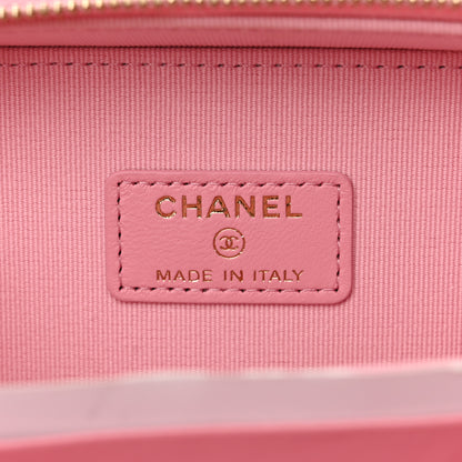 Chanel Lambskin Quilted Chain Top Handle Vanity Case Light Pink 6 of 11