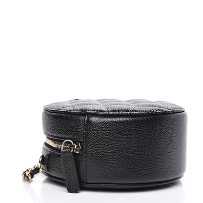 Chanel Caviar Quilted Round Clutch With Chain Black 4 of 10