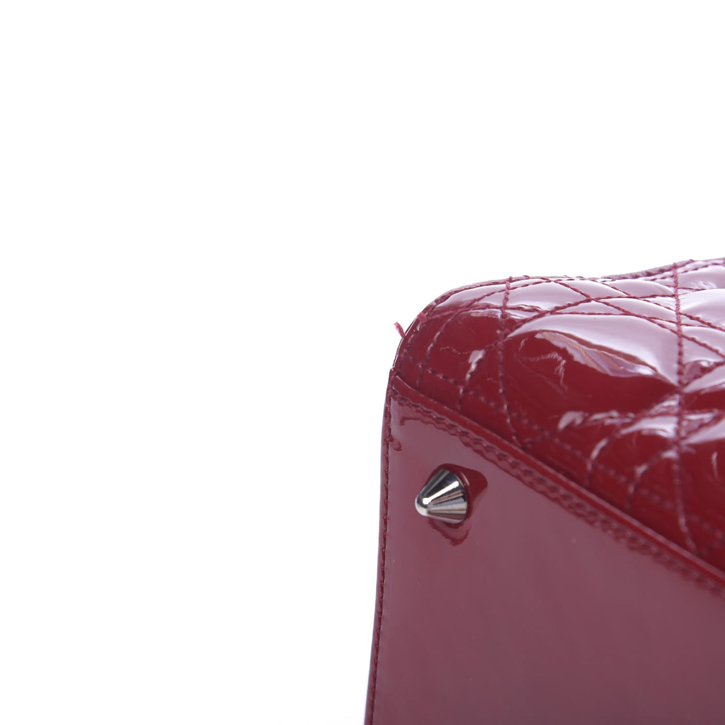 Patent Cannage Medium Lady Dior Red