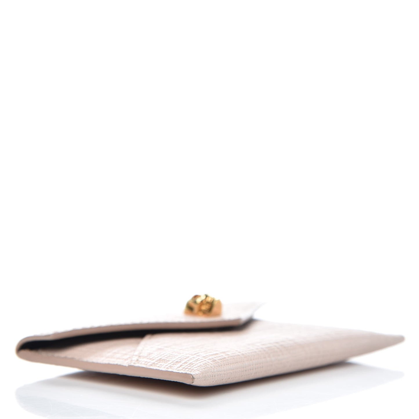 Calfskin Skull Envelope Card Holder Teint
