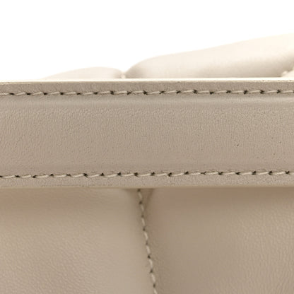 Saint Laurent Lambskin Quilted Medium Loulou Puffer Monogram Chain Satchel Crema Soft 14 of 15