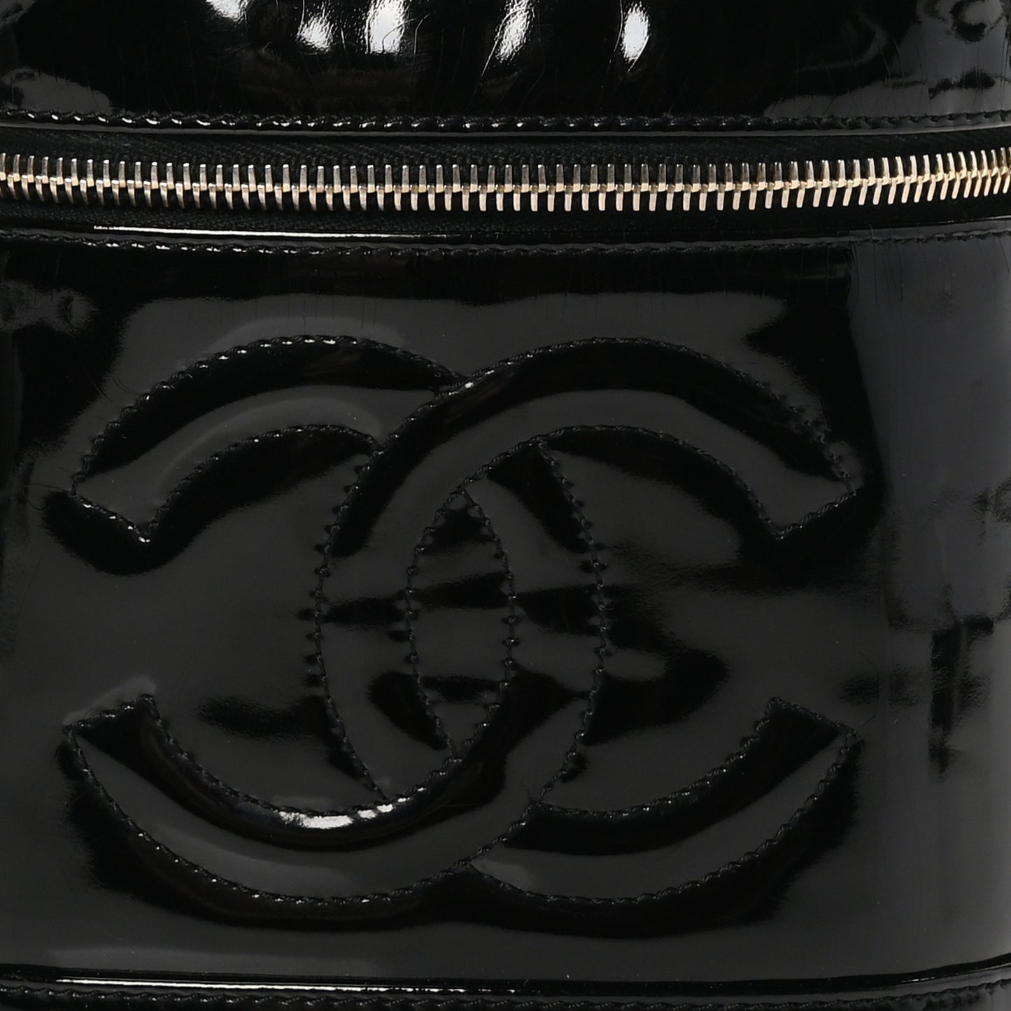 Patent Timeless Vanity Cosmetic Case Black