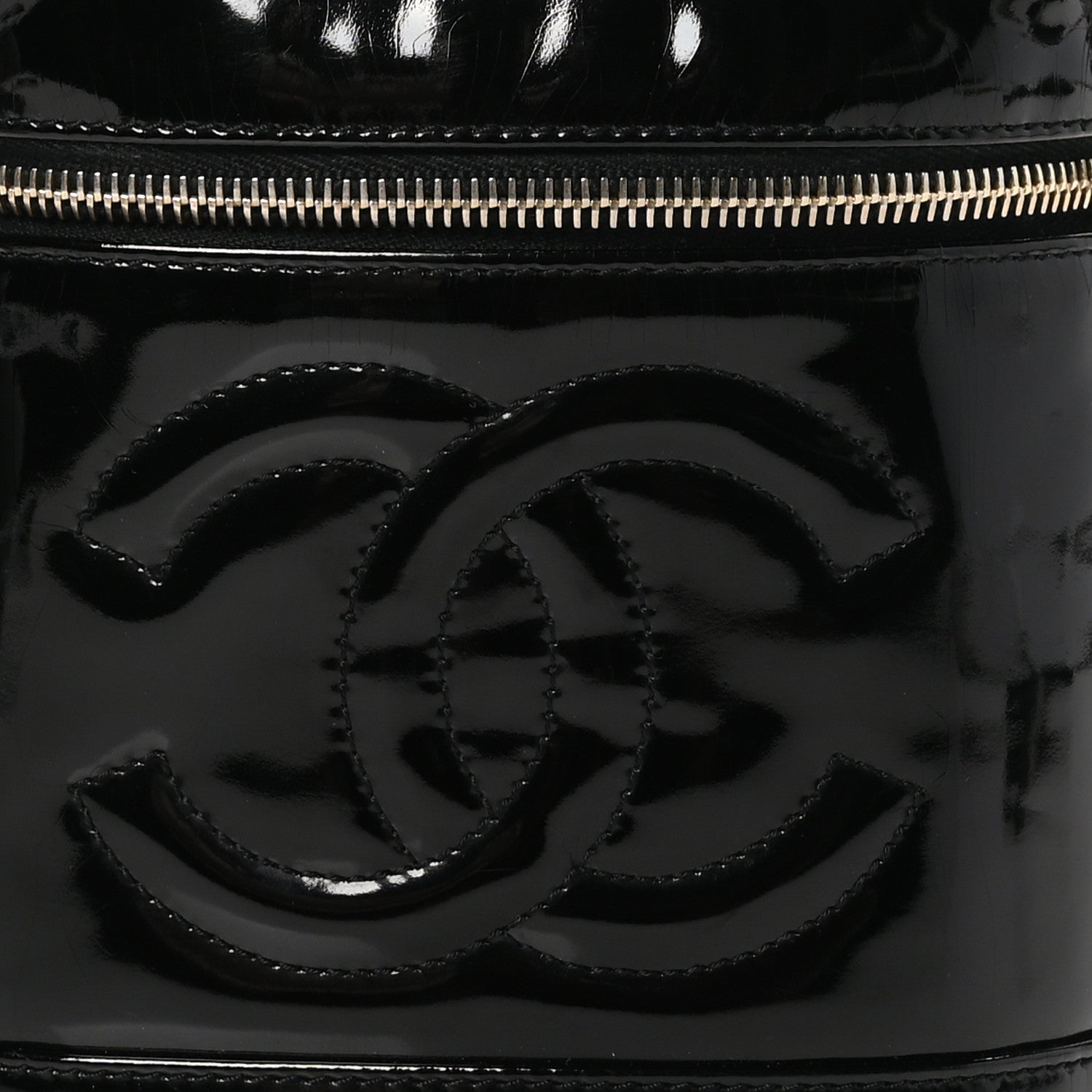 Chanel Patent Timeless Vanity Cosmetic Case Black 9 of 11