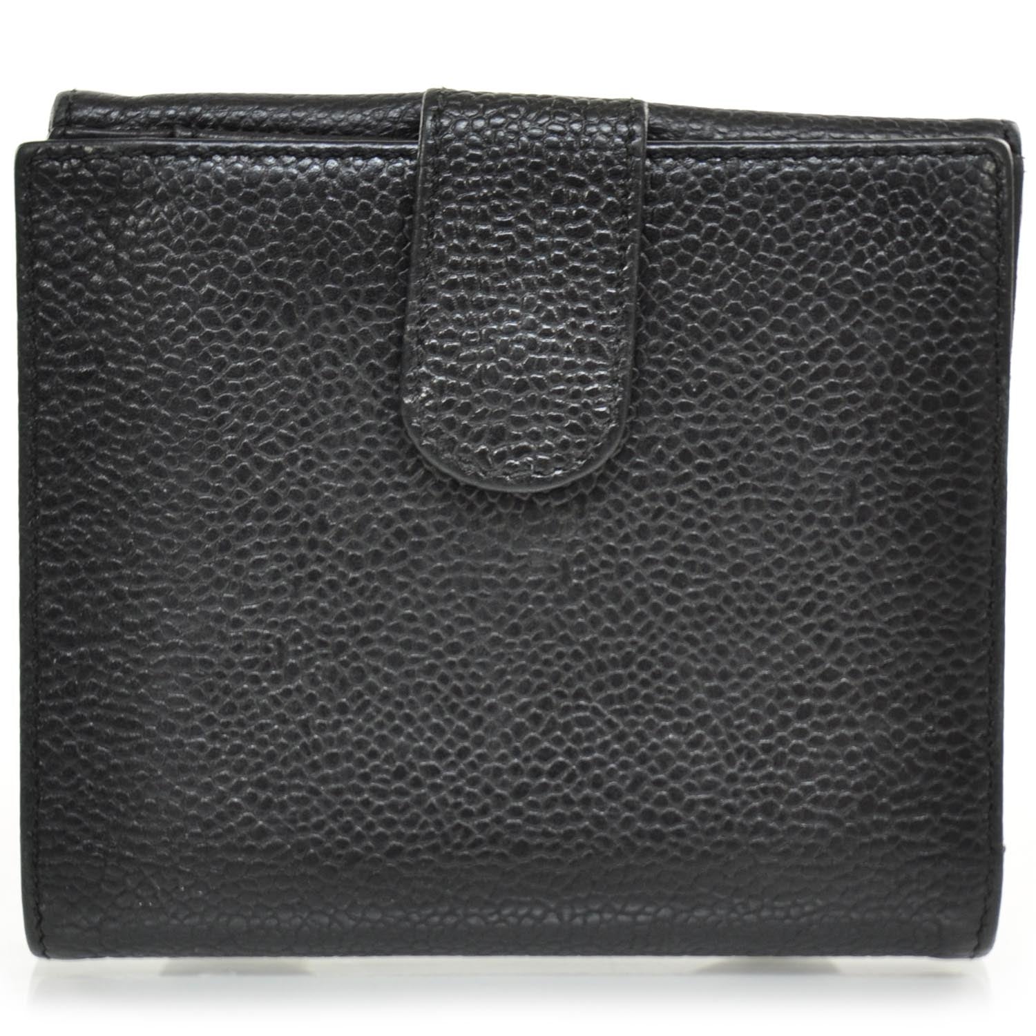 Chanel Caviar Compact Bi-Fold Wallet Black 2 of 8