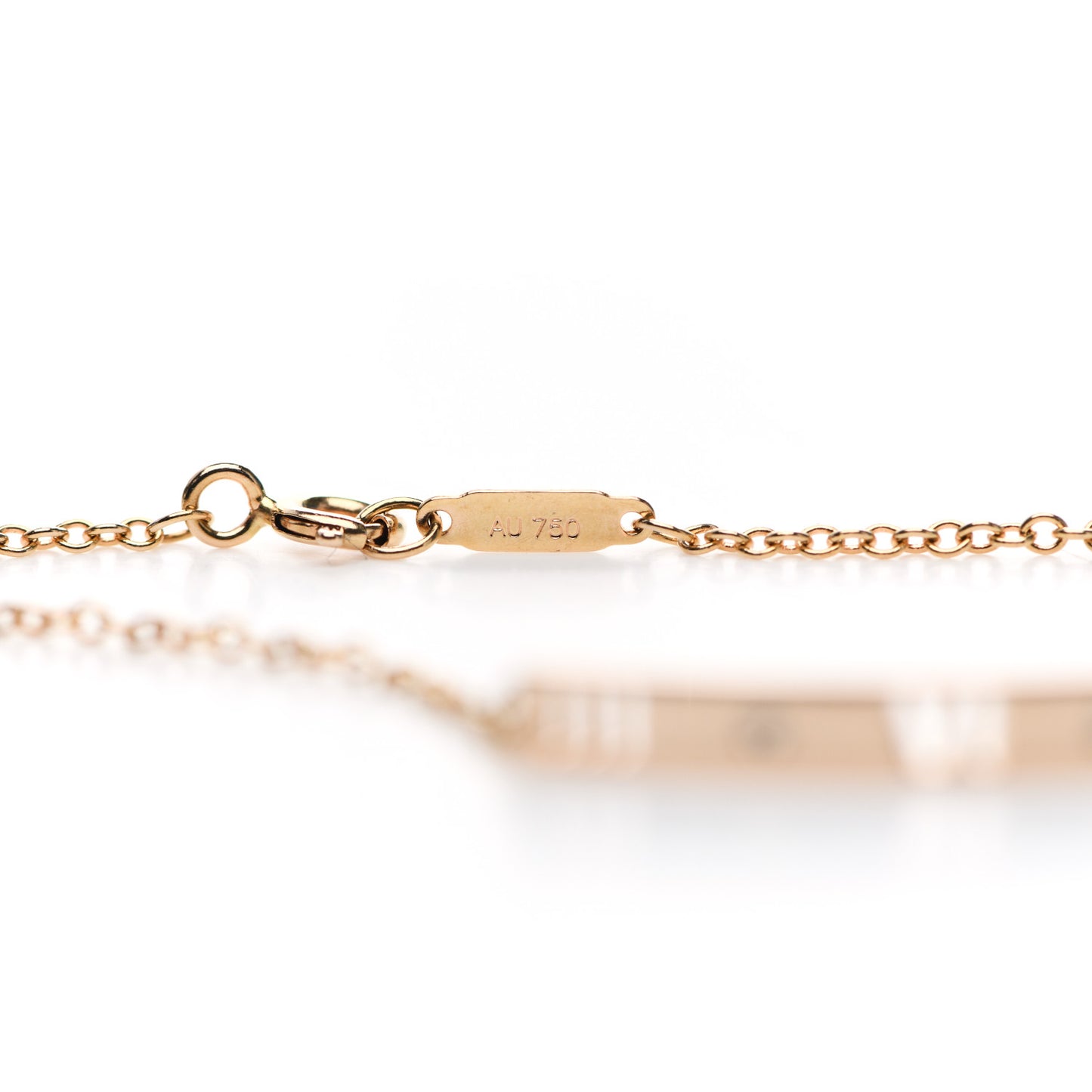 18K Rose Gold Diamond Atlas Bar Pierced Bracelet