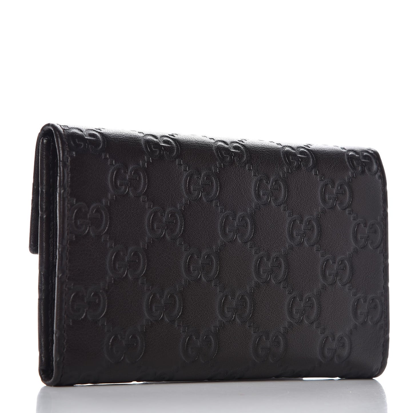 Guccissima Continental Flap Wallet Dark Brown