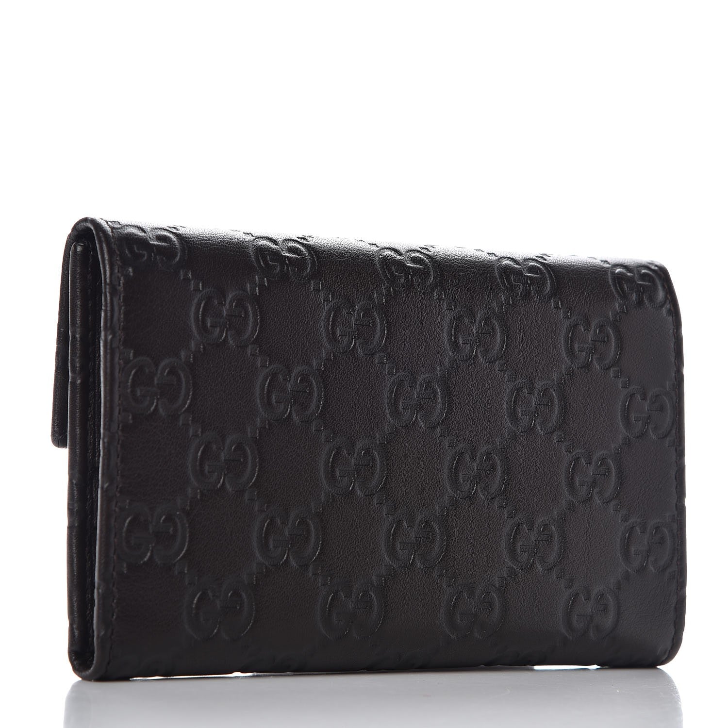 Gucci Guccissima Continental Flap Wallet Dark Brown 3 of 8