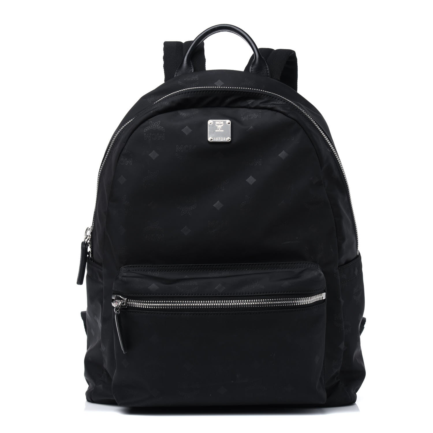 MCM Nylon Monogram Stark Classic Backpack Black 1 of 16