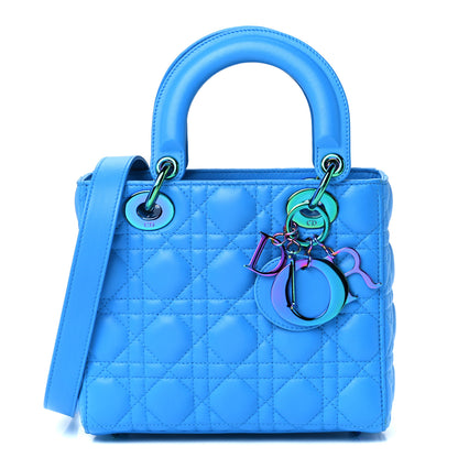 Christian Dior Lambskin Cannage Small Lady Dior Bright Blue 1 of 11