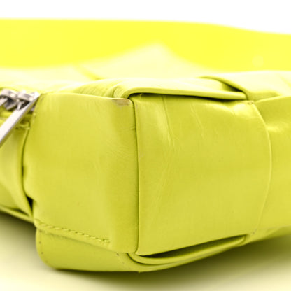 Bottega Veneta Calfskin Intreccio Mini Cassette Sling Bag Acid Kiwi 9 of 12